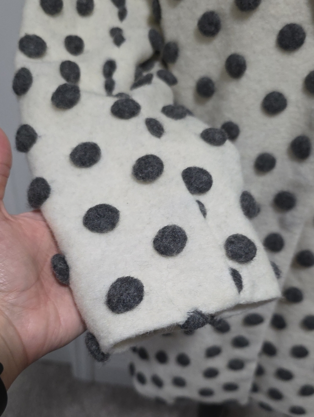 Modcloth Salient 3D Polks Dot Wool Blend Coat Jacket Medium - Picture 5 of 11